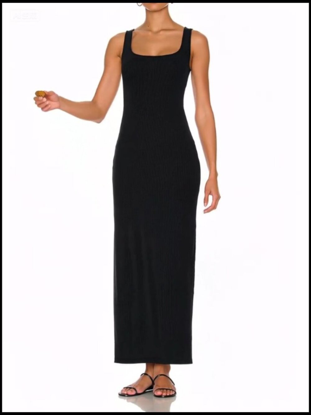 Backless Maxi Dress with High Sides Slit and Twist Back - Picture 7 of 7